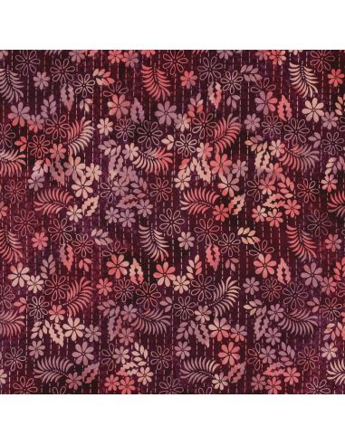 Thea Batik Viscose Fabric - Cherry