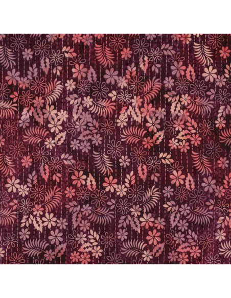 Thea Batik Viscose Fabric - Cherry
