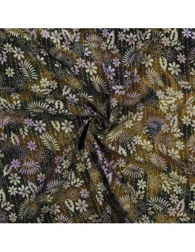 Thea Batik Viscose Fabric - Green