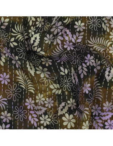 Thea Batik Viscose Fabric - Green