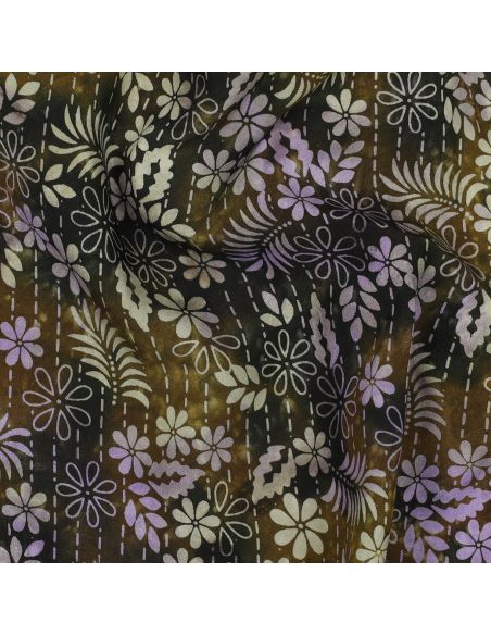 Thea Batik Viscose Fabric - Green