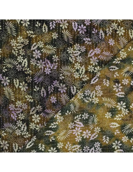 Thea Batik Viscose Fabric - Green