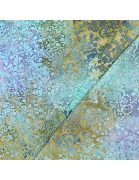 Talia batik viscose fabric - Turquoise