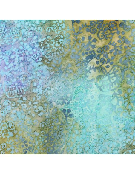 Talia batik viscose fabric - Turquoise