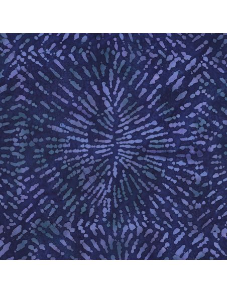 Keona batik viscose fabric - Navy blue