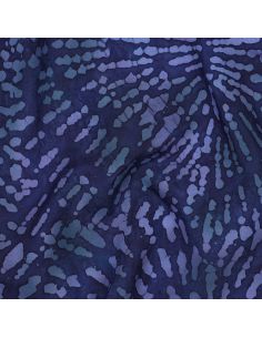 Keona batik viscose fabric - Navy blue
