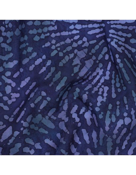 Keona batik viscose fabric - Navy blue