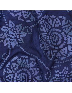Eliora Batik Viscose Fabric - Navy Blue