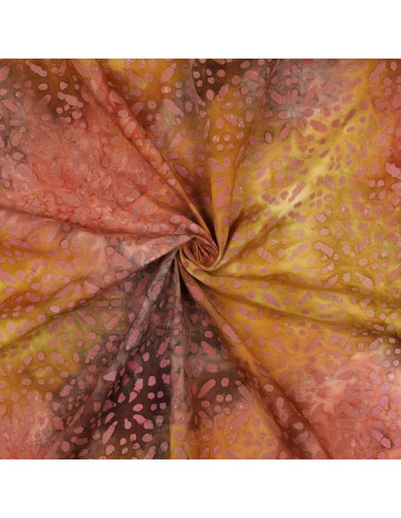 Soléane Batik Viscose Fabric - Yellow