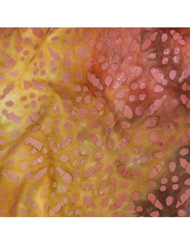 Soléane Batik Viscose Fabric - Yellow