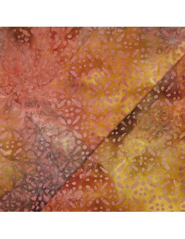 Soléane Batik Viscose Fabric - Yellow