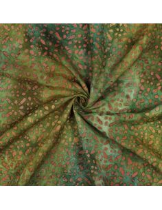 Soléane batik viscose fabric - Green