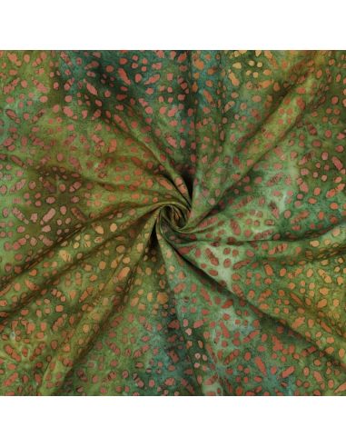 Soléane batik viscose fabric - Green