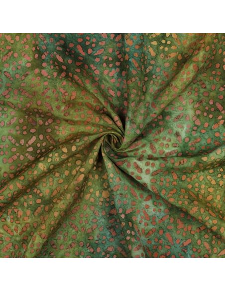 Soléane batik viscose fabric - Green