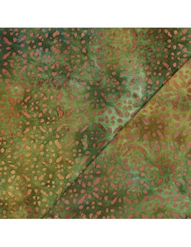 Soléane batik viscose fabric - Green