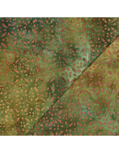 Soléane batik viscose fabric - Green