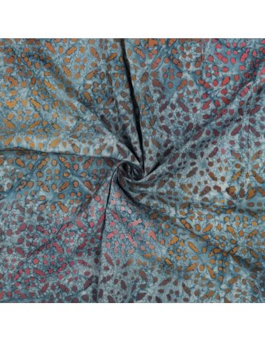 Soléane batik viscose fabric - Blue