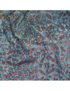 Soléane batik viscose fabric - Blue 2