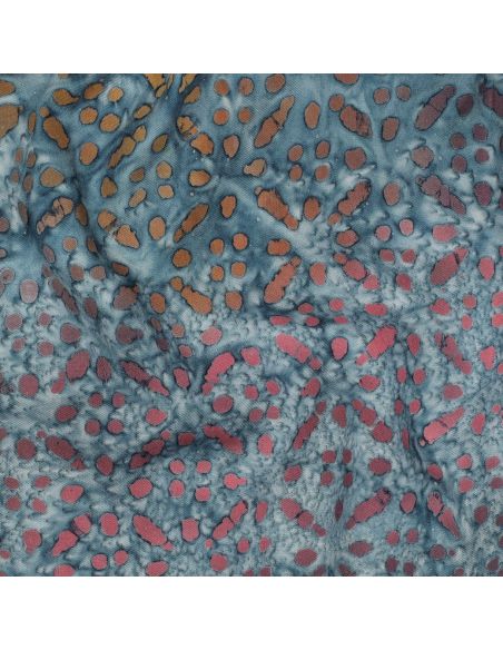 Soléane batik viscose fabric - Blue