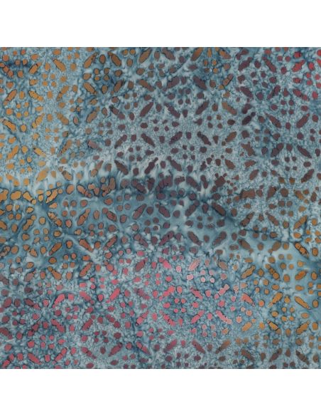Soléane batik viscose fabric - Blue