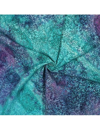 Vaiana Batik Viscose Fabric - Turquoise