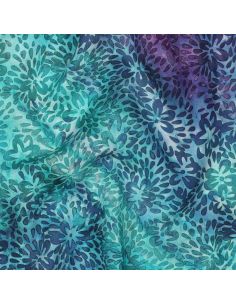 Vaiana Batik Viscose Fabric - Turquoise 2