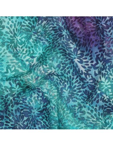 Vaiana Batik Viscose Fabric - Turquoise