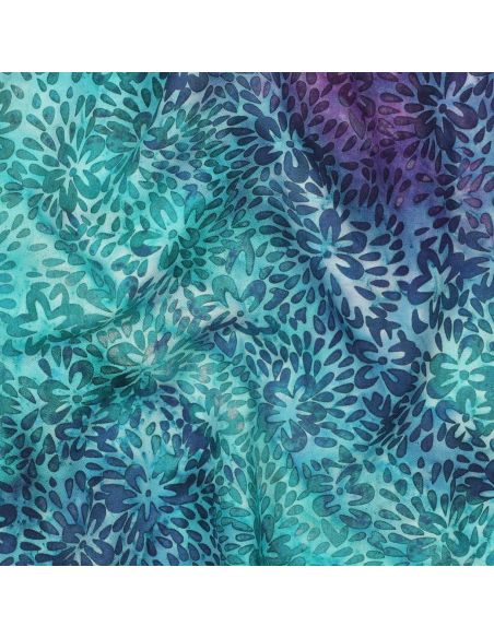 Vaiana Batik Viscose Fabric - Turquoise