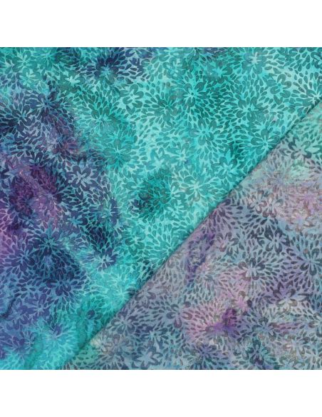 Vaiana Batik Viscose Fabric - Turquoise