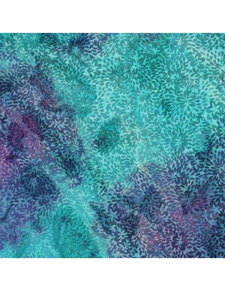 Vaiana Batik Viscose Fabric - Turquoise