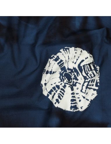Solyne batik cotton fabric - Navy blue