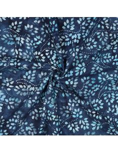 Isabelle batik cotton fabric - Navy blue