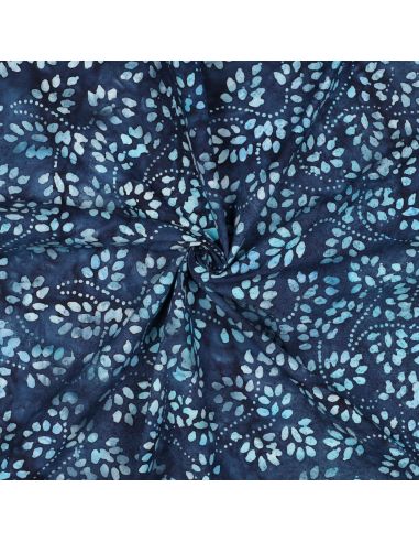 Isabelle batik cotton fabric - Navy blue