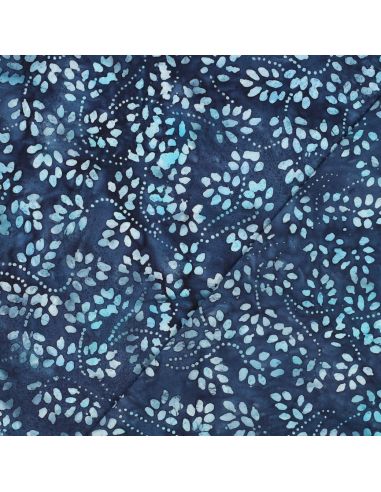 Isabelle batik cotton fabric - Navy blue