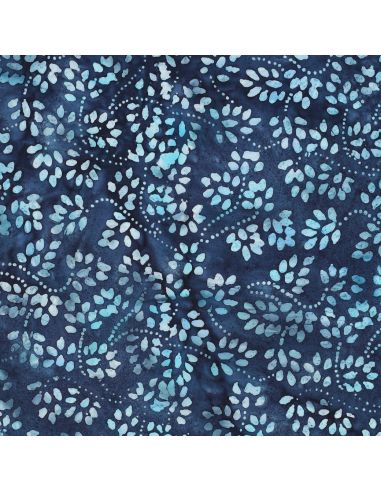 Isabelle batik cotton fabric - Navy blue