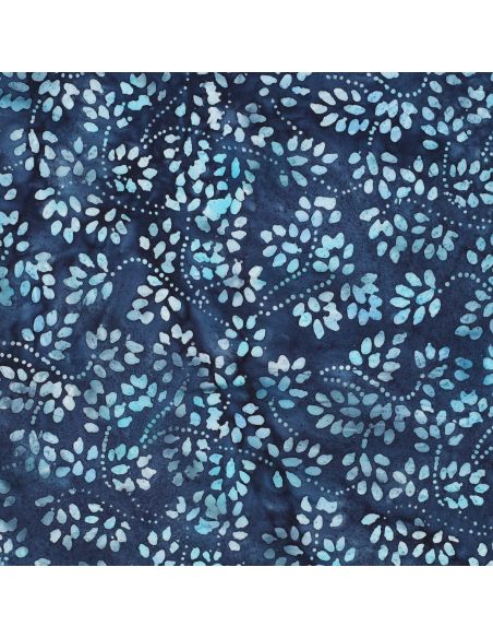Isabelle batik cotton fabric - Navy blue