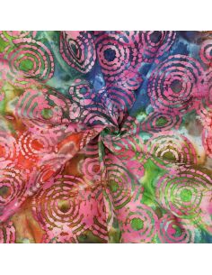Fiji Batik Cotton Fabric - Pink