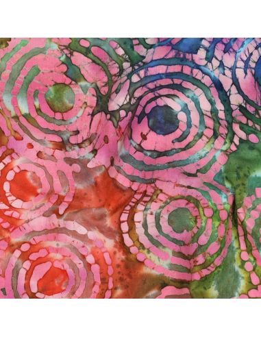 Fiji Batik Cotton Fabric - Pink