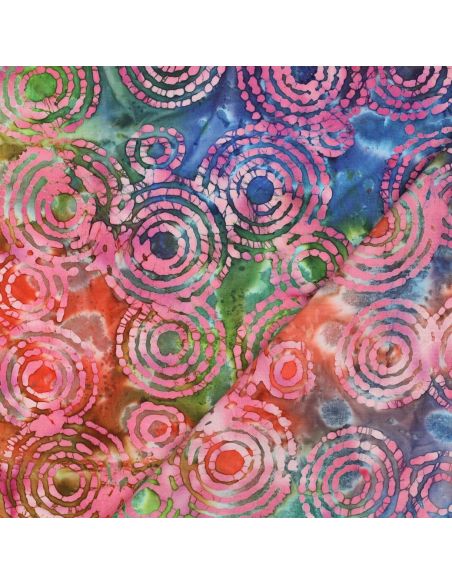 Fiji Batik Cotton Fabric - Pink