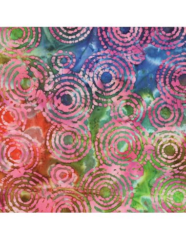 Fiji Batik Cotton Fabric - Pink