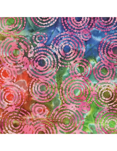 Fiji Batik Cotton Fabric - Pink