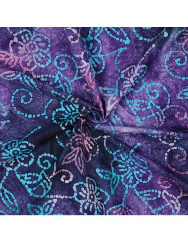 Comino batik cotton fabric - Purple