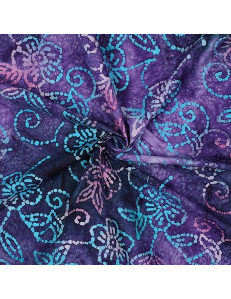 Comino batik cotton fabric - Purple
