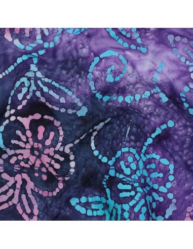 Comino batik cotton fabric - Purple