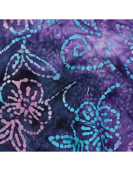 Comino batik cotton fabric - Purple