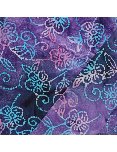 Comino batik cotton fabric - Purple