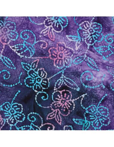 Comino batik cotton fabric - Purple