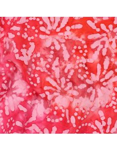 Orelia Batik Cotton Fabric - Coral 2