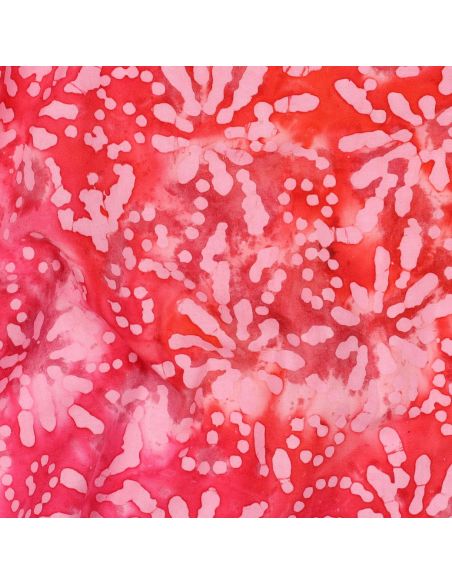 Orelia Batik Cotton Fabric - Coral