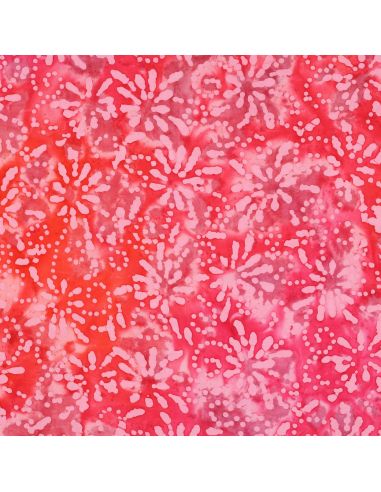 Orelia Batik Cotton Fabric - Coral